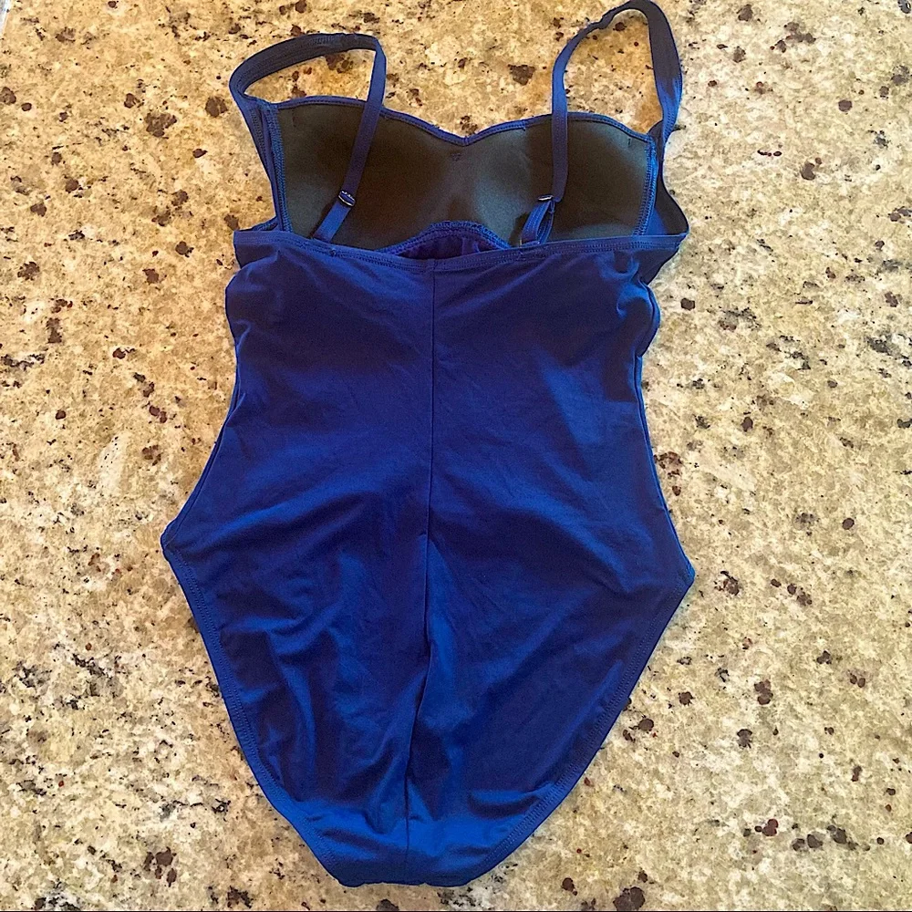 Navy Blue One Piece Swimsuit - Picture 3 of 7